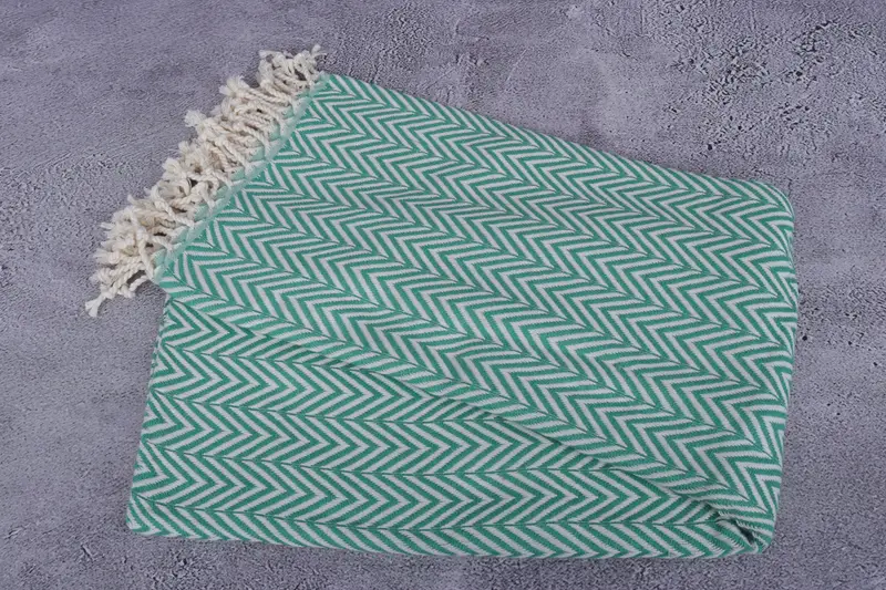 Absorbent Turkish towel, Absorbent towel, 70x40 Cotton Zig zag Towel, Travel towel, Large Beach Towel Personalized, Wedding Gift For Bride - 6