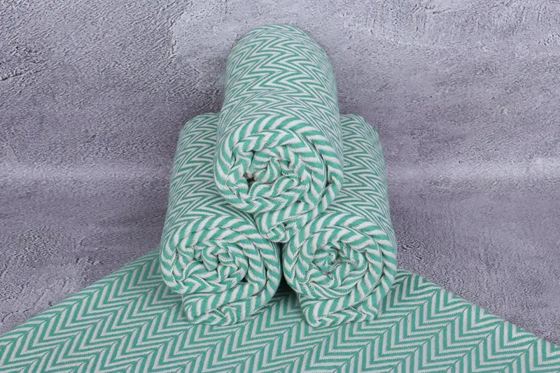 Absorbent Turkish towel, Absorbent towel, 70x40 Cotton Zig zag Towel, Travel towel, Large Beach Towel Personalized, Wedding Gift For Bride - 7
