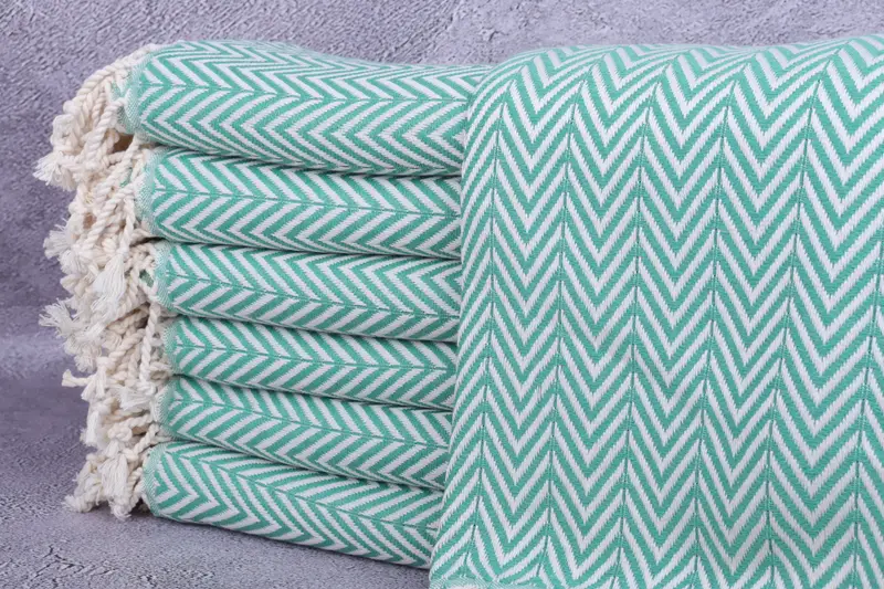 Absorbent Turkish towel, Absorbent towel, 70x40 Cotton Zig zag Towel, Travel towel, Large Beach Towel Personalized, Wedding Gift For Bride - 1