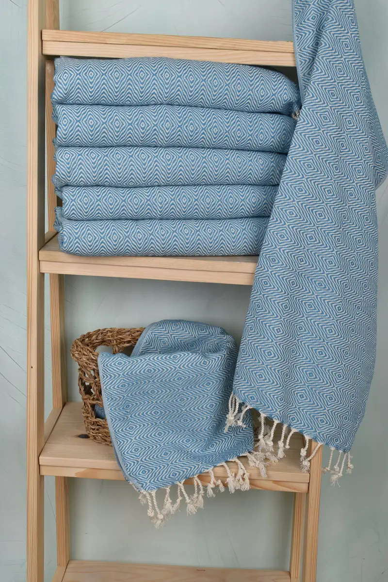 Personalized Gifts, Personalized Gift, Bridesmaid Towel, Handmade Gift, Personalized Dish Towel, Hand Size Towels, 36x18 Cotton Zigzag Diamond Towel - 3
