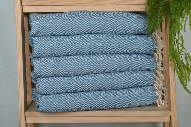 Personalized Gifts, Personalized Gift, Bridesmaid Towel, Handmade Gift, Personalized Dish Towel, Hand Size Towels, 36x18 Cotton Zigzag Diamond Towel - 1