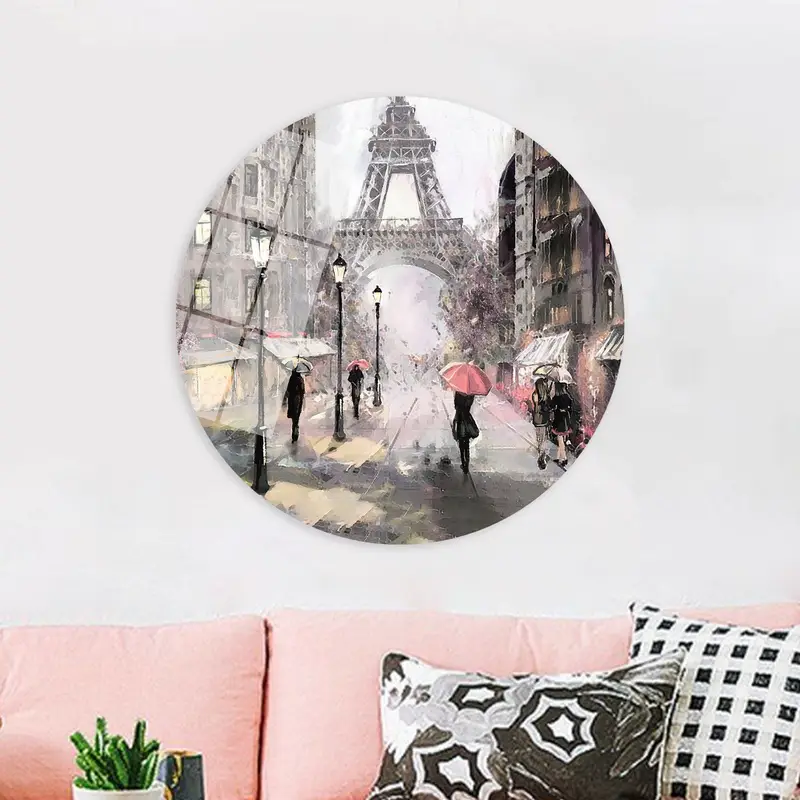 Eiffel Tower Canvas: Paris Cityscape in Modern Abstract