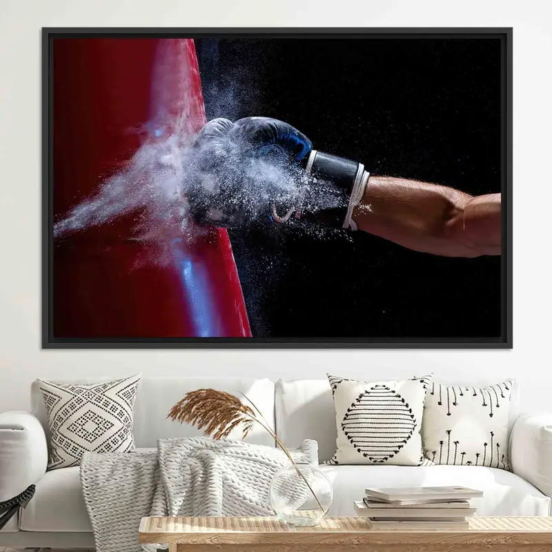 Elegant Boxing Gloves Canvas Print for Man Cave Decor