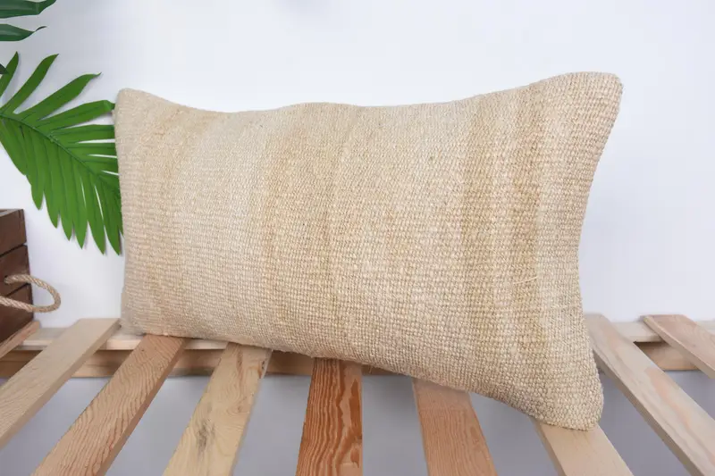 10x20 Beige Pillow Cover, Aztec Cushion, Gift Pillow, Pillow for Couch, Pillow, One Of A Kind Cushion, Ethnical Kilim Rug Pillow - 5