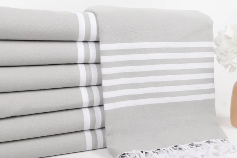 Luxury Turkish beach towel with fringe, 70x40 Cotton Striped Towel, Embroidery Towel, Custom Gifts, Turkish towel, Absorbent towel, Beach Towel Bulk - 2