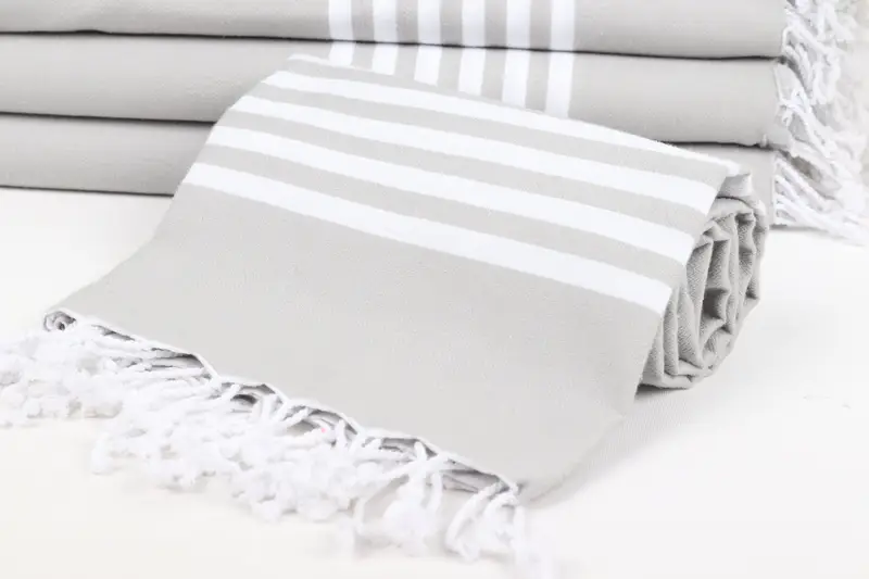 Luxury Turkish beach towel with fringe, 70x40 Cotton Striped Towel, Embroidery Towel, Custom Gifts, Turkish towel, Absorbent towel, Beach Towel Bulk - 4