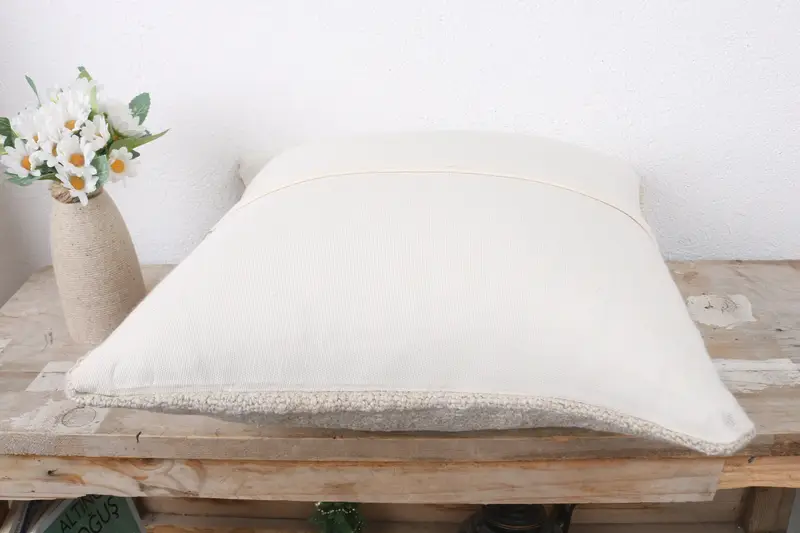 Yoga Cushion Case, Ethnical Kilim Rug Pillow, 16x16 White Pillow Case, Pet Pillow Sham, Pillow Sham, Boho Pillow Sham Cover, Pillow for Couch - 7