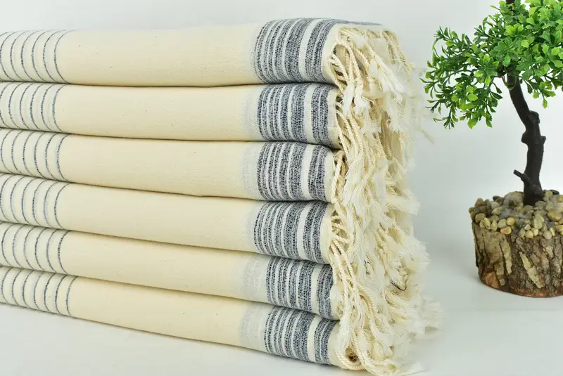 Bachelorette Party Decorations, Mother Of The Groom Gift, Thin towel, Beach Wedding Favor, 68x36 Cotton Striped Towel, Custom Gift, Summer Towel - 6