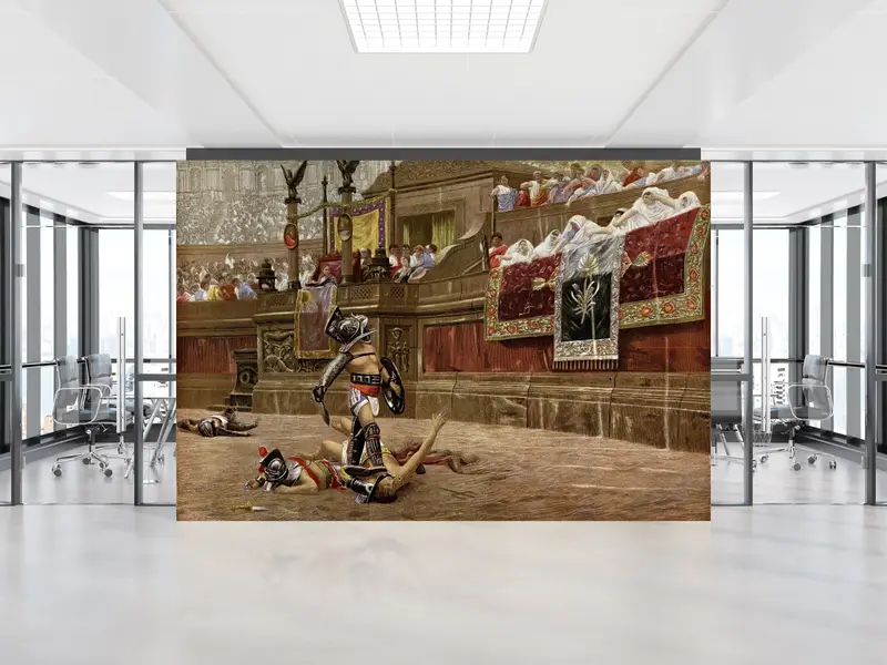 Modern Wall Decor, 3d Wall Paper, Custom Wall Paper, Gladiators In The Arena, Modern Wall Paper, Abstract Mural, - 7