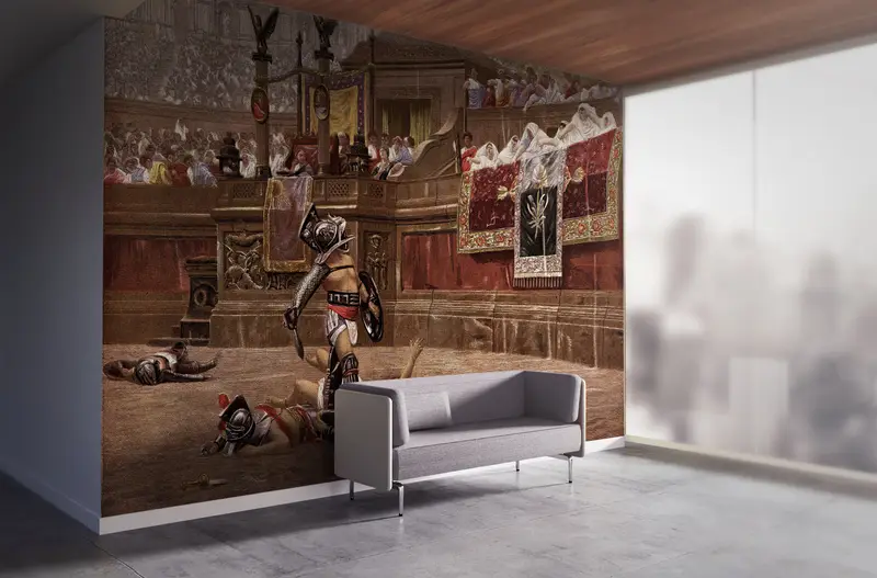 Modern Wall Decor, 3d Wall Paper, Custom Wall Paper, Gladiators In The Arena, Modern Wall Paper, Abstract Mural, - 5