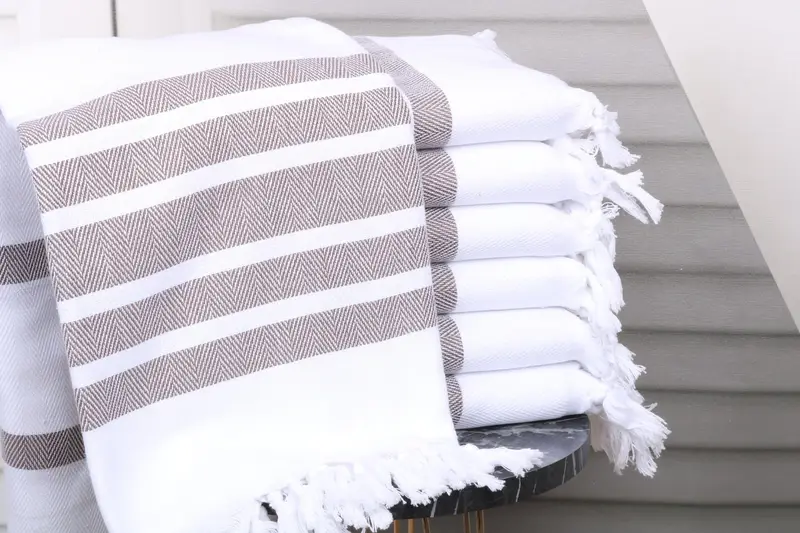 Luxury Turkish peshtemal beach towel, Organic towel, Best Friend Gift, Summer Gift, Organic Cotton Towel, Bride Gift, 70x40 Cotton Herringbone Towel - 1