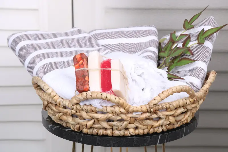 Luxury Turkish peshtemal beach towel, Organic towel, Best Friend Gift, Summer Gift, Organic Cotton Towel, Bride Gift, 70x40 Cotton Herringbone Towel - 5