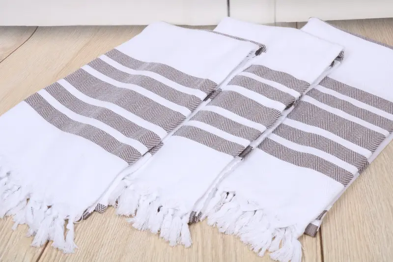 Luxury Turkish peshtemal beach towel, Organic towel, Best Friend Gift, Summer Gift, Organic Cotton Towel, Bride Gift, 70x40 Cotton Herringbone Towel - 6