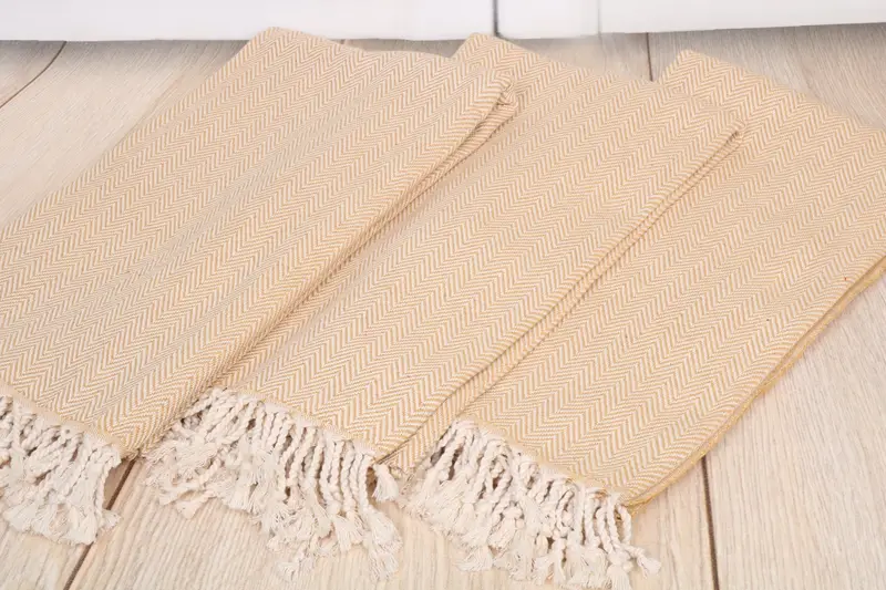 Valentines Day Gift, Travel towel, 70x40 Cotton Herringbone Towel, Bridal Shower Favors, Thin and lightweight Turkish peshtemal, Custom Wedding Gift - 6