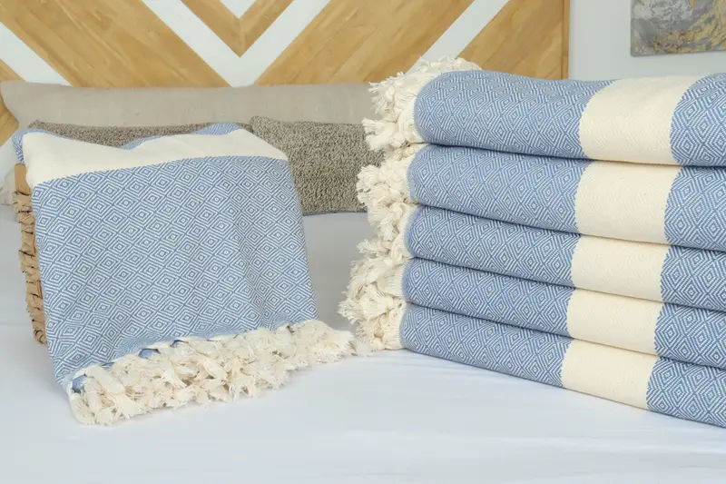 Boho Throw Blankets, Bachelor Bachelorette Party Favors, Throw Blanket Couch, Beach Wedding Favor, Tablecloth, 92x80 Cotton Diamond Towel - 4