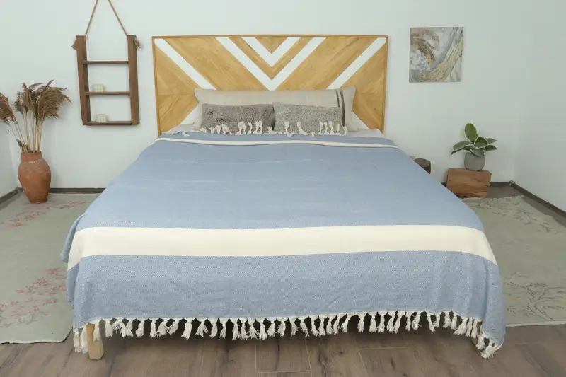 Boho Throw Blankets, Bachelor Bachelorette Party Favors, Throw Blanket Couch, Beach Wedding Favor, Tablecloth, 92x80 Cotton Diamond Towel - 1