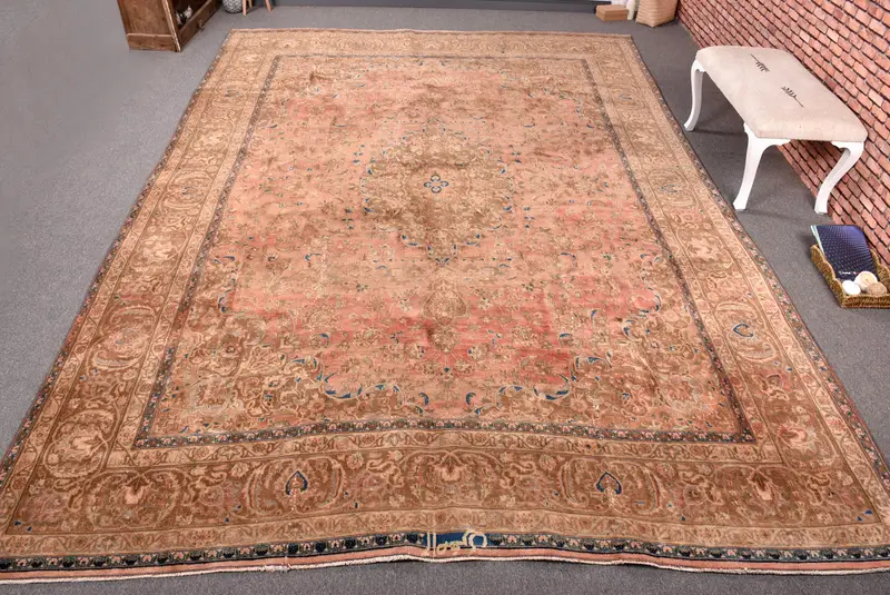 Kırmızı ve Mavi Oryantal Halı, 0,8x1,1 ft Şık Dekor