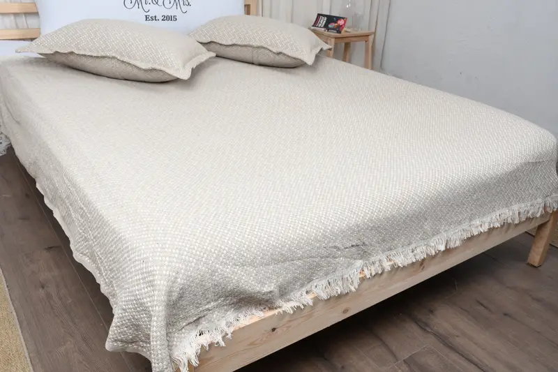 装飾的な毛布、ソファカバー、76x68コットンヘリンボーンタオル、ベッドカバー、大きなビーチタオルパーソナライズ、スローブランケット、シャワーカーテン - 7