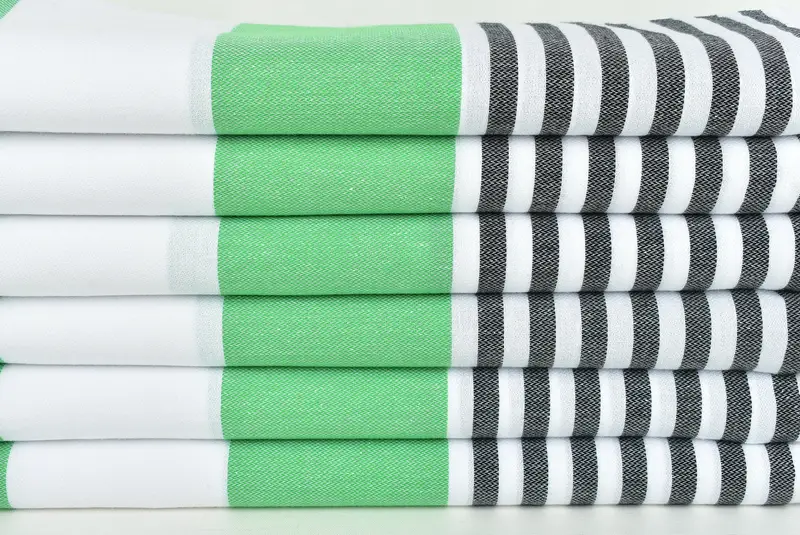 Valentines Day Gift Idea, Decorative Towel, Spa Towel, Sand-free towel, Personalized Wedding Gift, Custom Wedding Gift, 70x40 Cotton Striped Towel - 2