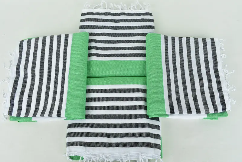 Valentines Day Gift Idea, Decorative Towel, Spa Towel, Sand-free towel, Personalized Wedding Gift, Custom Wedding Gift, 70x40 Cotton Striped Towel - 6