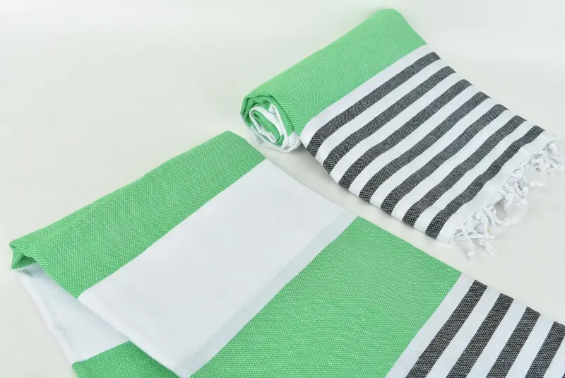 Valentines Day Gift Idea, Decorative Towel, Spa Towel, Sand-free towel, Personalized Wedding Gift, Custom Wedding Gift, 70x40 Cotton Striped Towel - 7
