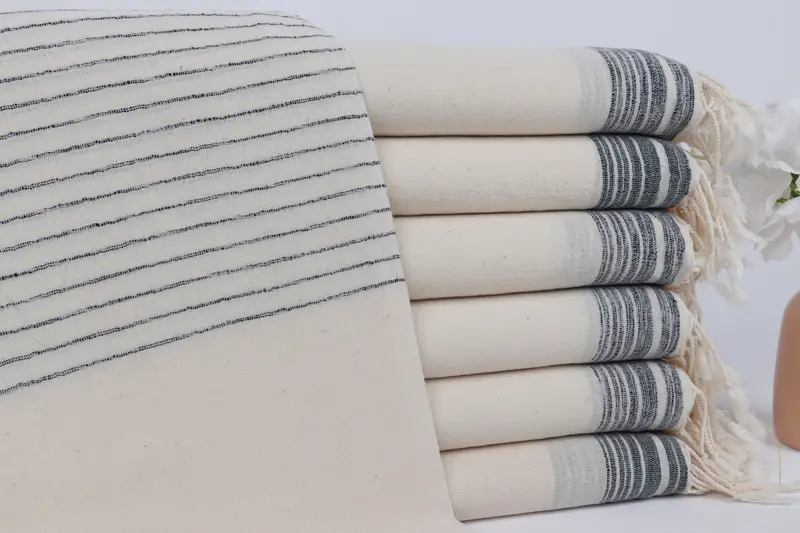 Quick-dry towel, Handwoven organic Turkish towel for spa, 68x36 Cotton Striped Towel, Unique Gift, Bridesmaid Gifts, Turkish beach towel, Yoga Towel - 1