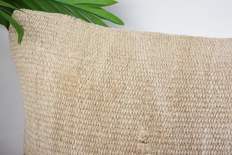 Vintage Kilim Pillow, Turkish Kilim Pillow, Pillow for Couch, Sofa Cushion Case, Cushion, Authentic Pillow Cover, 12x20 Beige Pillow Case - 2