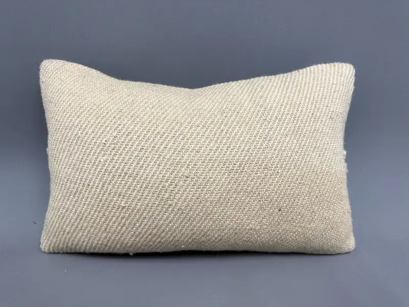 Boho Pillow, 12x20 Beige Pillow, Pillow for Couch, Handwoven Pillow Case, Cushion, Interior Designer Pillow, Designer Throw Cushion Cover - 4