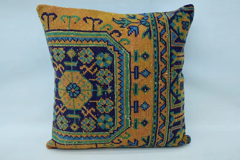 Pillow for Couch, Vintage Pillow, 28x28 Orange Cushion, Comfy Throw Cushion, Cushion Cover, Christmas Pillow Sham, Pillow for Sofa - 1
