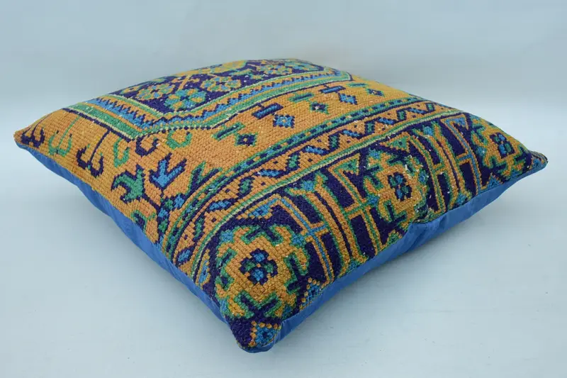 Pillow for Couch, Vintage Pillow, 28x28 Orange Cushion, Comfy Throw Cushion, Cushion Cover, Christmas Pillow Sham, Pillow for Sofa - 5