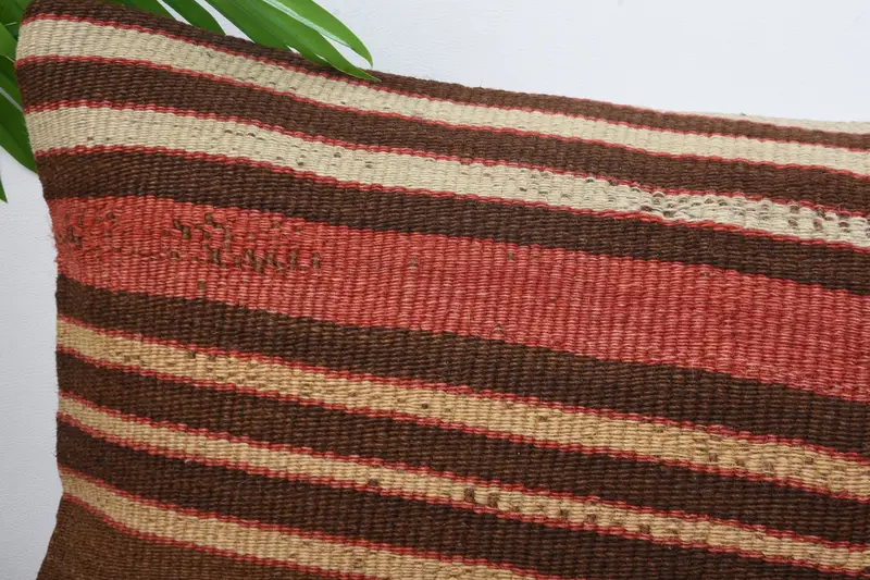 Home Decor Pillow, Couch Pillow Case, Cushion Cover, Kilim Cushion Sham, 12x20 Brown Pillow, Nautical Throw Pillow, Interior Designer Pillow - 2