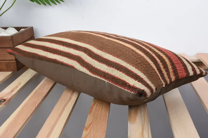 Home Decor Pillow, Couch Pillow Case, Cushion Cover, Kilim Cushion Sham, 12x20 Brown Pillow, Nautical Throw Pillow, Interior Designer Pillow - 6