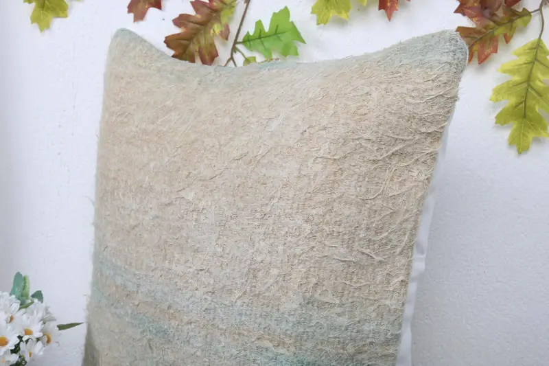 Vintage Kilim Throw Pillow, Bench Pillow Case, Kilim Pillow, Handmade Kilim Cushion, Cushion, 20x20 Beige Pillow Cover, Authentic Cushion - 5
