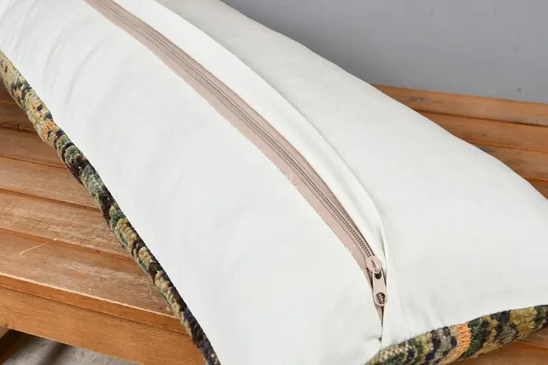 Pillow Sham, 12x36 Yellow Pillow Case, Kilim Cushion Sham, Nautical Throw Cushion Case, Couch Pillow Case, Turkish Pillow, Handmade Kilim Cushion - 6