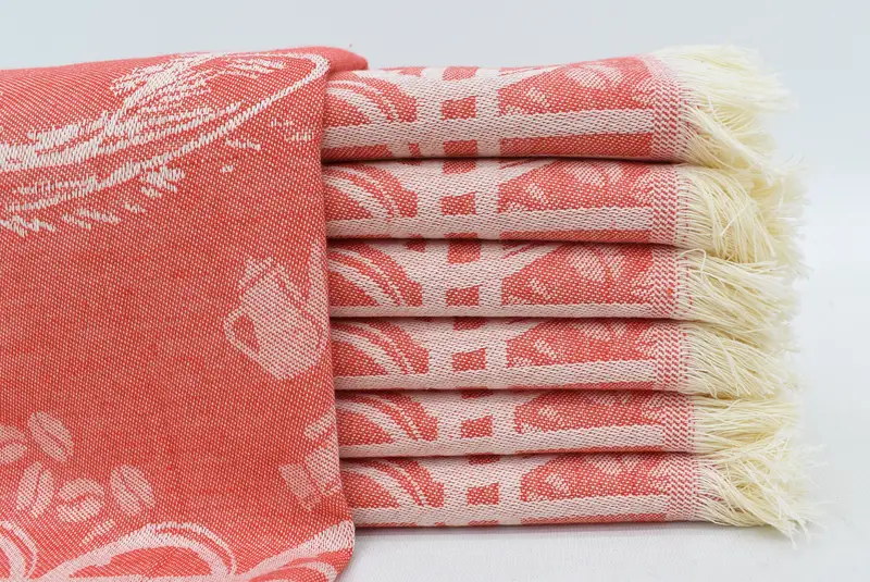 Turkish Hand Towel, 28x20 Cotton Coffee Patterned Towel, Monogram Towels, Bachelorette Gifts, Personalized Gifts, Kitchen Towel, Bachelorette Towel - 1