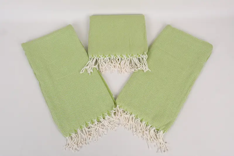 Sand-resistant Turkish towel for travel, Fouta towel, 70x38 Cotton Diamond Towel, Cotton towel, Welcome Wedding Gift, Lightweight Turkish towel - 6