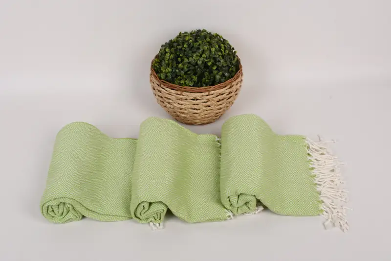 Sand-resistant Turkish towel for travel, Fouta towel, 70x38 Cotton Diamond Towel, Cotton towel, Welcome Wedding Gift, Lightweight Turkish towel - 8