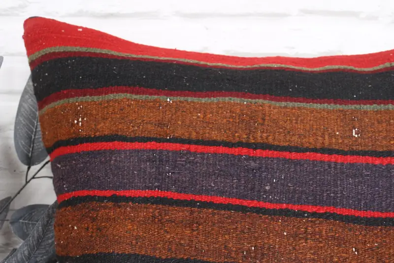 Antique Pillows, Aztec Cushion, Throw Kilim Pillow, Cushion, 24x24 Red Cushion Case, Outdoor Cushion Case, Vintage Kilim Throw Pillow - 2