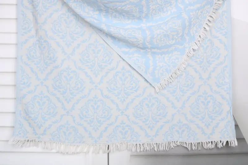 Turkish towel, Gift For Him, 68x36 Cotton Baroque Towel, Gift Towel, Wedding Towel, Organic cotton peshtemal for spa and beach, Large Turkish Towel - 1