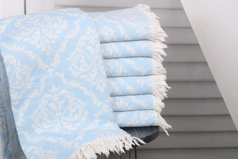 Turkish towel, Gift For Him, 68x36 Cotton Baroque Towel, Gift Towel, Wedding Towel, Organic cotton peshtemal for spa and beach, Large Turkish Towel - 2