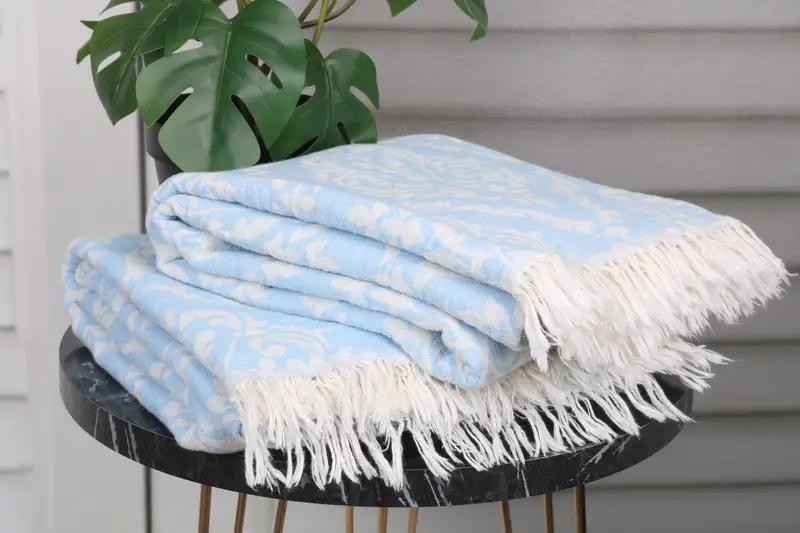 Turkish towel, Gift For Him, 68x36 Cotton Baroque Towel, Gift Towel, Wedding Towel, Organic cotton peshtemal for spa and beach, Large Turkish Towel - 4