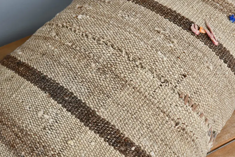 16x24 Beige Cushion Cover, Christmas Pillow, Cushion Case, Handmade Throw Pillow Sham, Kilim Pillow, Vintage Kilim Pillow, Throw Kilim Pillow - 4