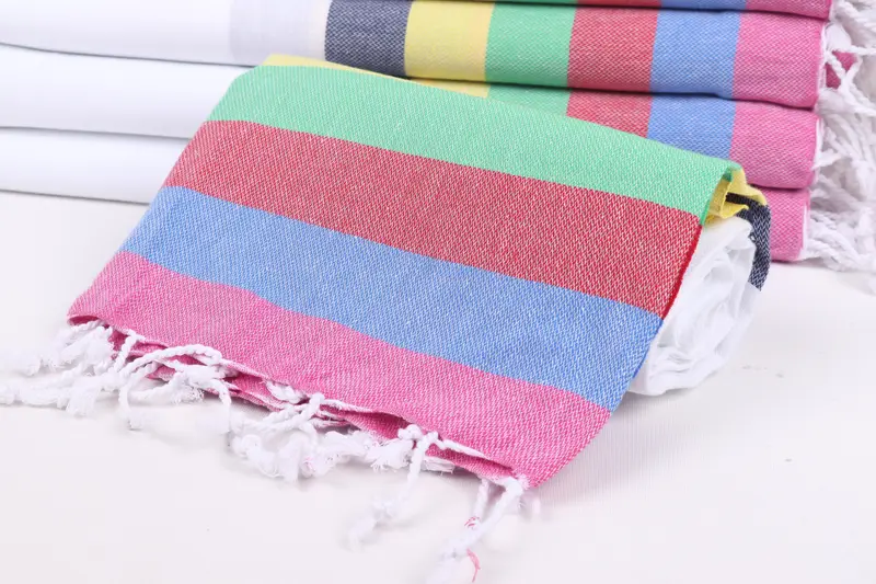 Embroidered Beach Towel, 70x40 Cotton Striped Towel, Personalized Towel, Kids Beach Towel, Engagement Gift, Bachelor Gifts, Home Decor Gifts - 4