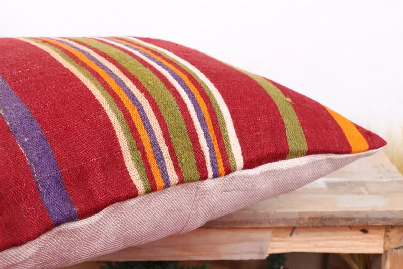 Kilim Cushion Sham, 18x18 Green Cushion Case, Pillow for Couch, Cushion Cover, Anatolian Cushion Cover, Vintage Kilim Throw Pillow - 6