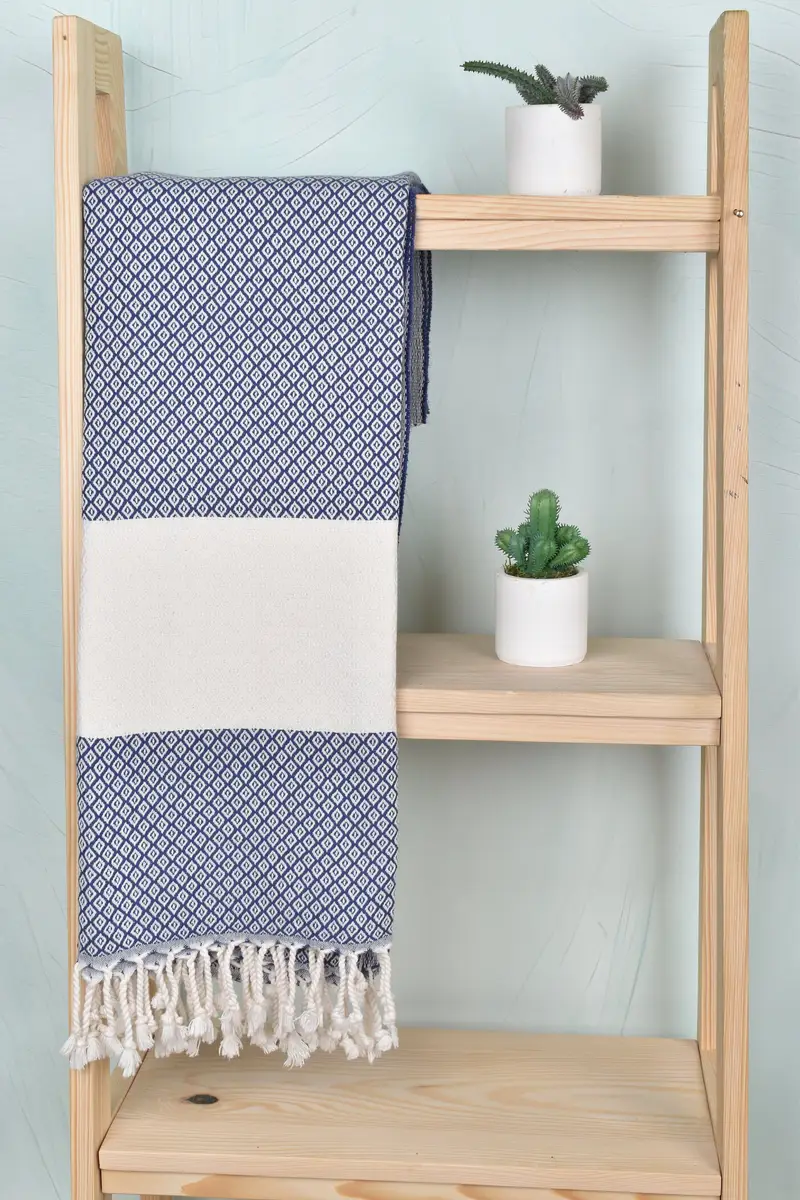Cute Beach Towel, Turkish beach towel, Organic Turkish towel, Soft towel, Bulk Order Towel, Custom Name Towel, Gift Towel, 70x36 Linen Diamond Towel - 8