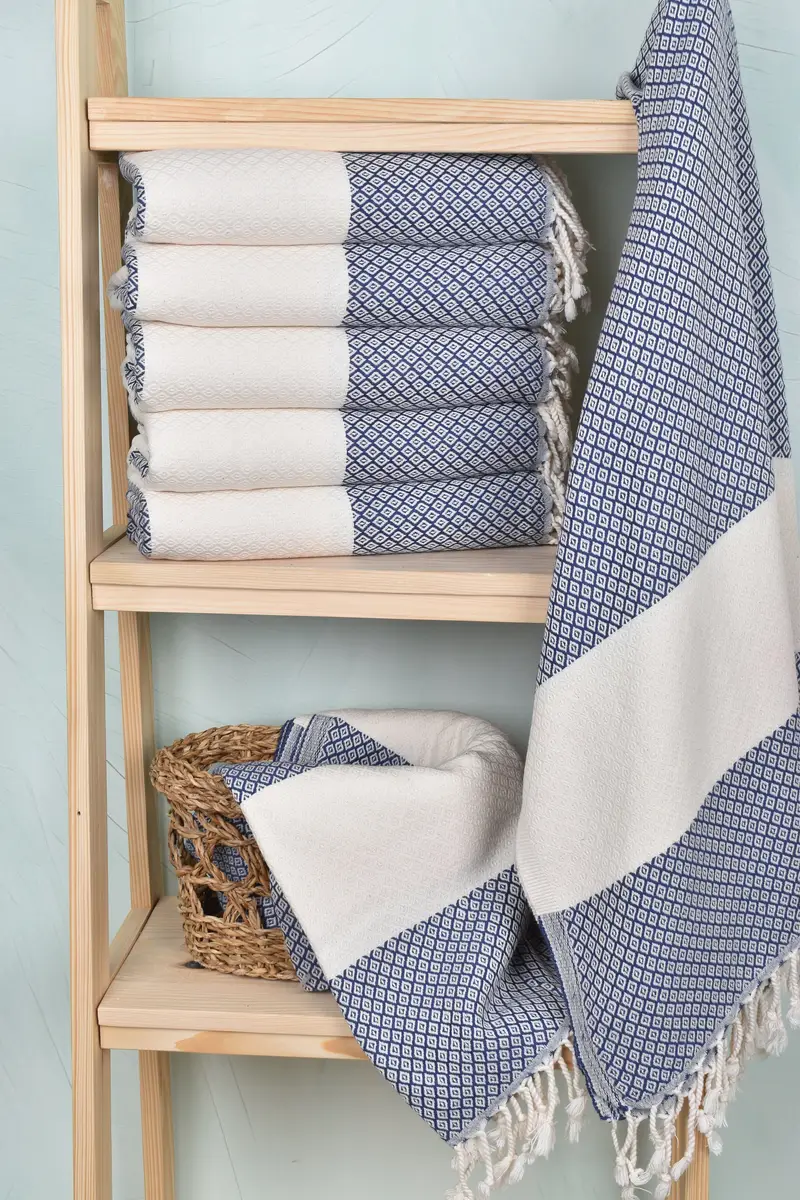 Cute Beach Towel, Turkish beach towel, Organic Turkish towel, Soft towel, Bulk Order Towel, Custom Name Towel, Gift Towel, 70x36 Linen Diamond Towel - 3