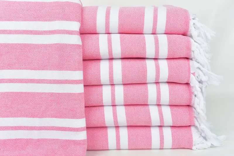 Quick-Dry Beach Towel, Gym Towel, Best Friend Christmas Gift, Peshtemal Towel, Bachelor Gifts, 68x36 Cotton Striped Terry Towel, Summer Towel - 1
