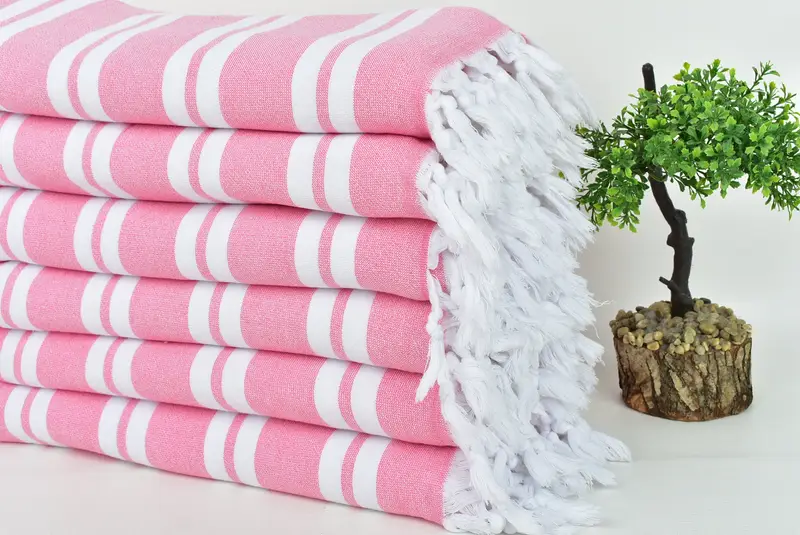 Quick-Dry Beach Towel, Gym Towel, Best Friend Christmas Gift, Peshtemal Towel, Bachelor Gifts, 68x36 Cotton Striped Terry Towel, Summer Towel - 3