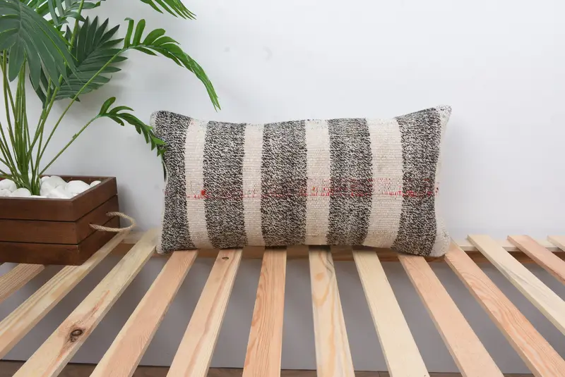 Gift Pillow, Interior Designer Pillow, Pillow Case, Hippie Throw Pillow Cover, Home Decor Pillow, Meditation Pillow Sham, 12x24 Brown Cushion Case - 1