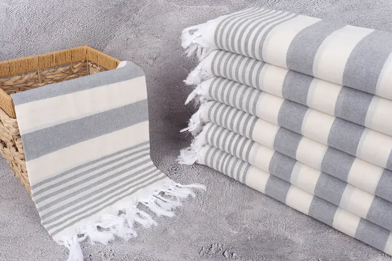 Personalized Bridesmaid Gift, Personalized Turkish Towel, Gifts For Him, Beach Towel Bulk, Family Gift, Embroidery Towel, 68x36 Cotton Striped Towel - 3